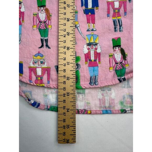 Jayes Studio Nutcracker Print Pajama Shirt Pink Cotton Sleep Top Size L (14-18) - Picture 8 of 16